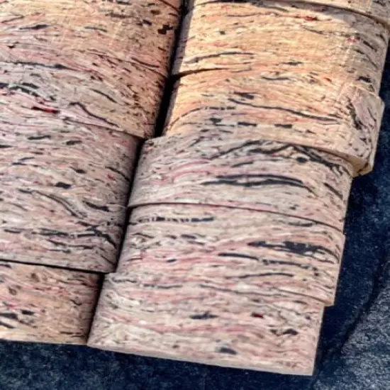 Cork Rings 36 Red Wave Burl 1 1/4" x 1/2" x 1/4" Hole, Great New Rings!