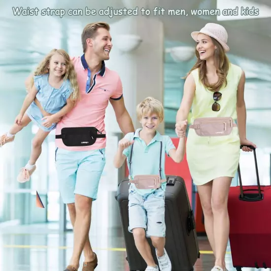 Money Belt for Travel Women and Men Slim Hidden Travel Wallet with RFID Blocking