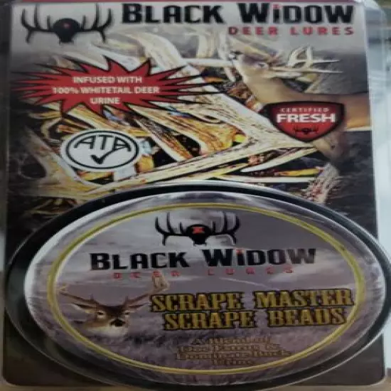 Black Widow Deer Lures S0373 Scrape Master Scent Scrape Beads 2oz Doe/Buck