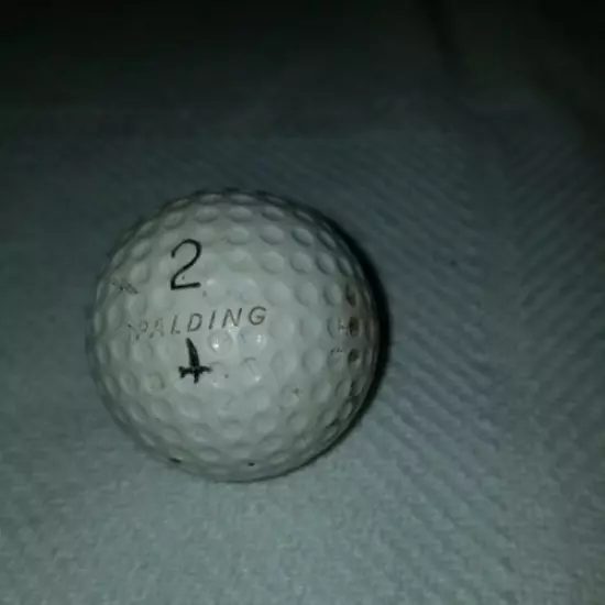 VINTAGE SPALDING KRO-FLITE DIMPLE GOLF BALL WITH A BLACK CROW ON EACH SIDE