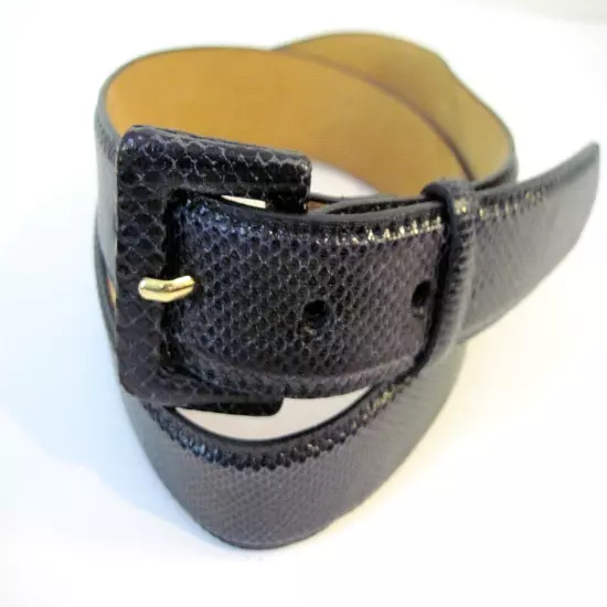 W. KLEINBERG KARUNG Black Snakeskin Women's Belt Size M