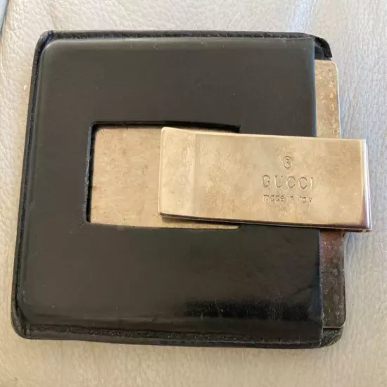 Gucci Money / Card Clip and Black Leather Slip Case