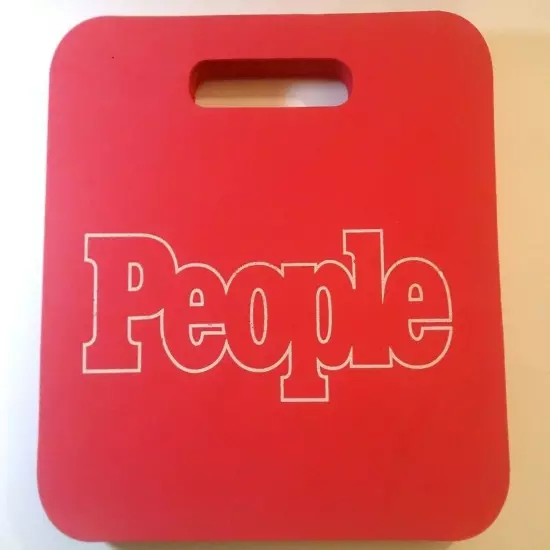 People Magazine Bleacher Cushion Seat Pad Pillow VINTAGE Red White