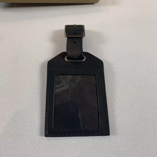 FILSON DAWSON LEATHER LUGGAGE TAG BLACK ONE SIZE NWT SOLD OUT