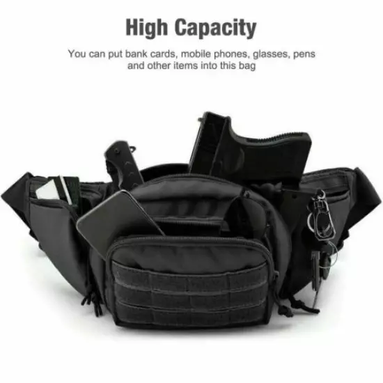 Tactical Carry Fanny Pack Holster Concealed Pistol Waist Pack Bag Gun Holster