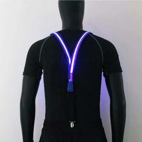 Light Up Men's LED Suspenders Perfect For Music Festival Sale USN