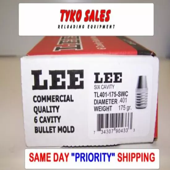 LEE 90433 * LEE 6-CAVITY BULLET MOLD * TL401-175SWC * .401 DIA * 175 GR * 90433