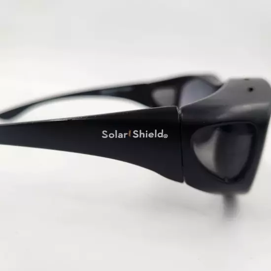 Solar Shield Sport POLARIZED Black Fits Over Sunglasses Size XL 100%UV 2XX101