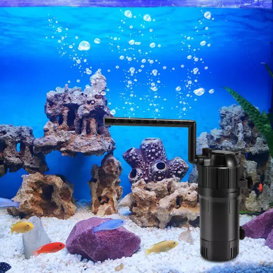 5-in-1 Internal Aquarium Fish Tank UV Sterilizer Filter Submersible Water Pump