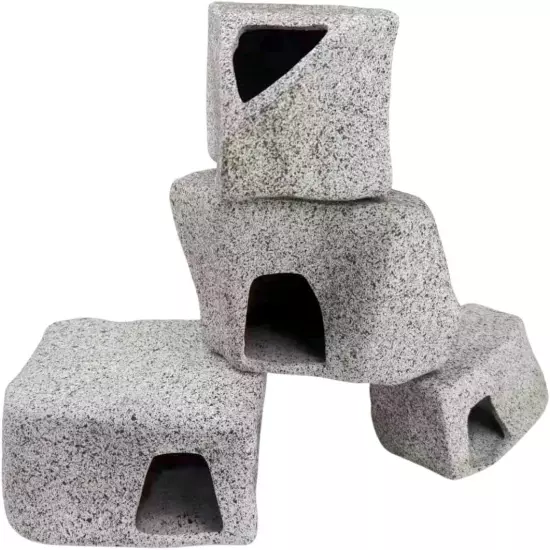 Aquarium Stone Hideaway Decoration Ceramic Tank Decoration Stone Rock Hideout