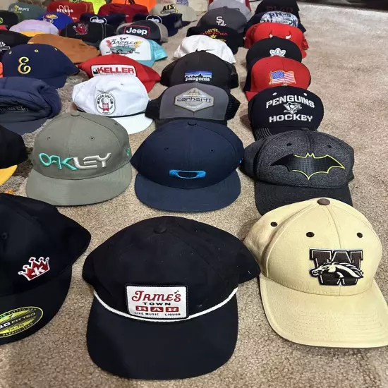 Huge Hat Bundle Of Vintage, Snap back, Sports, Etc Bundle-86 Total