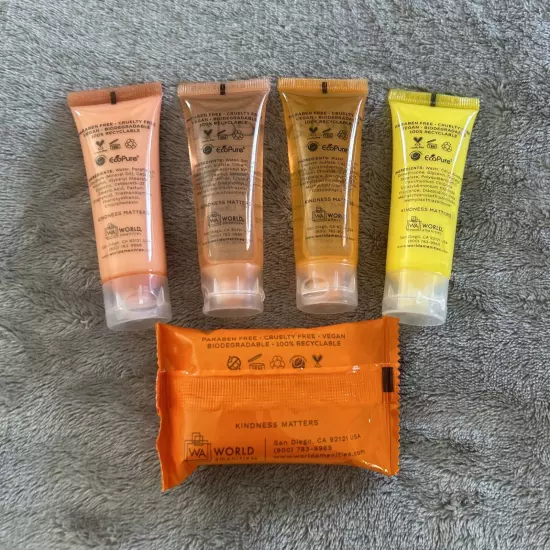 Nectar 5 Pc Travel Toiletry Set NWOB 1oz Each Bar Soap 1.2oz