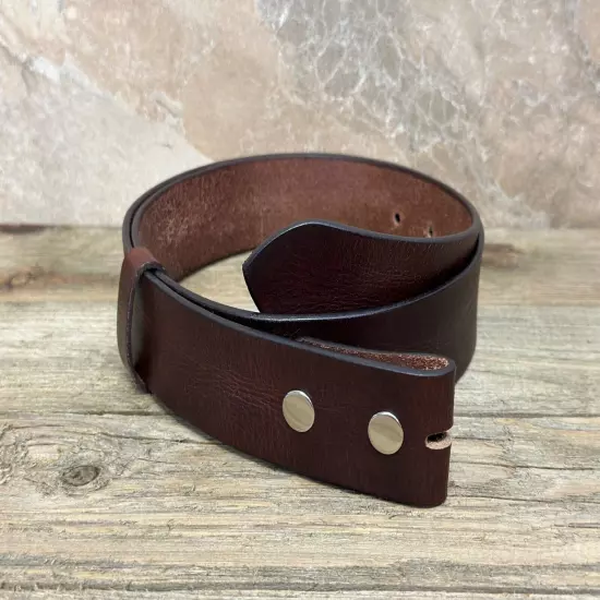 Western Belt Handmade Strap Men's Full Grain Leather No Buckle Cowboy Rodeo Belt