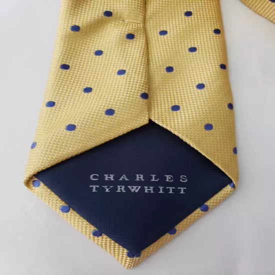 Charles Tyrwhitt London Yellow Blue Silk Tie