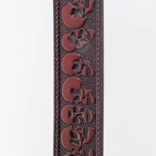 Genuine Leather Belt Strap, Western Full Grain Carved One Piece Leather Belt