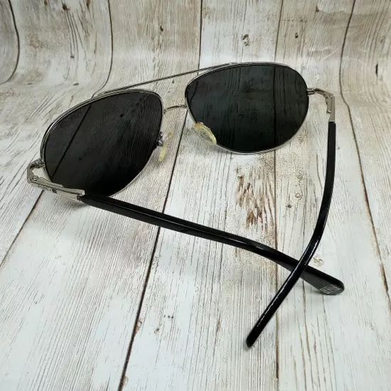 Carl Zeiss Optics Silver Metal Polarized Aviator Sunglasses PURE Z017 59-13-130