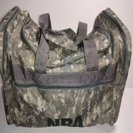 NRA Duffle Bag Gym Bag Tote National Rifle Association Green Digital Camo 20x10"