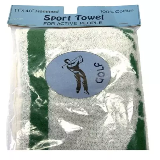 Vintage Golf Sport Towel Leshner Corp Brazil 100% Cotton Double Sided NEW OS