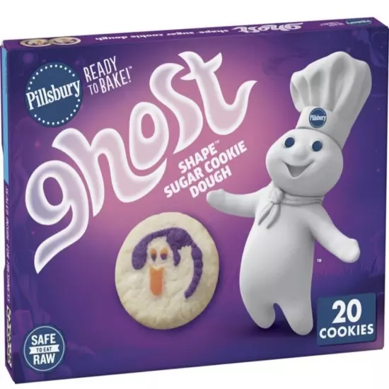 Phillsbury Halloween Ghost Ready To Bake Cookie Dough - 9.1oz/ 20 Count