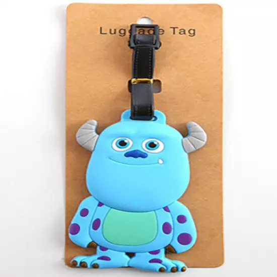 Cute New Disney Sulley Cartoon PVC Travel Baggage Backpack Suitcase Luggage Tags