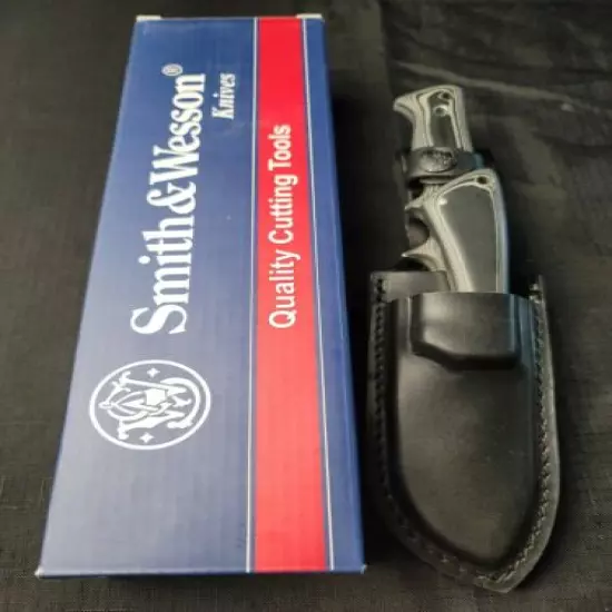 Smith & Wesson SWMH SWMS SWMCOM2 Micarta Hunting Combo w/ Skinner Sheath in Box