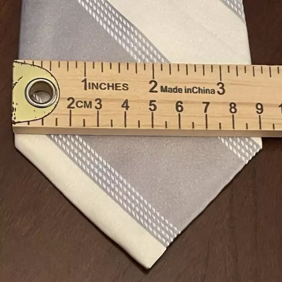 Express Design Studio Gray Blue 100% Silk Men’s Neck Tie Made In China