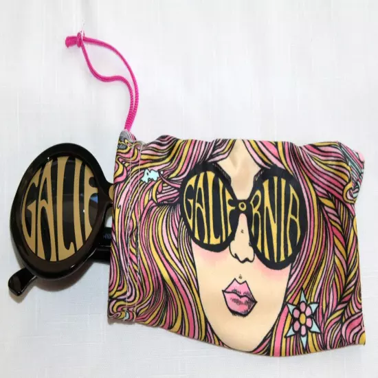 Benefit GALifornia Retro 70's Promotional Sunglasses Cloth Cleaner Soft Pouch-BR