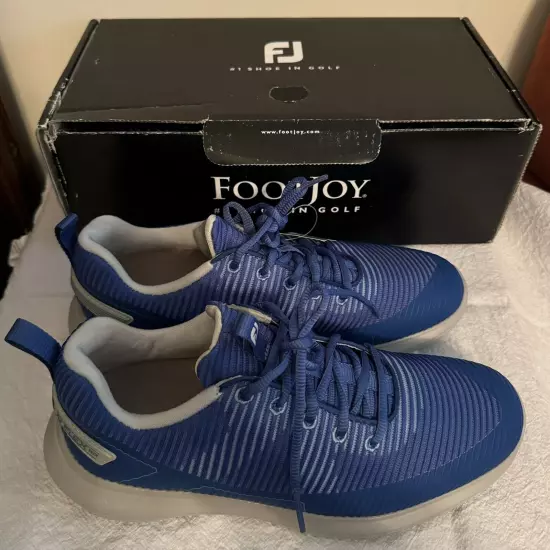 Foot Joy Men's Flex XP Mesh Golf Shoes Blue 56252 Size 7.5 Medium