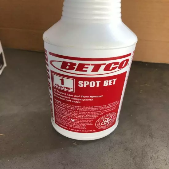 BETCO Spot-Bet 42512-00 Spot & Stain Remover ; 1QT Bottle -NIB of 12