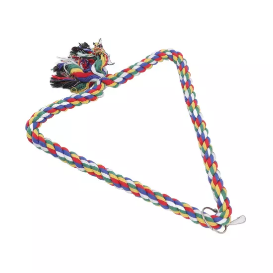 Bird Swing Toy Triangular Colorful Climbing Playing Rope Parrots Perch Stand For