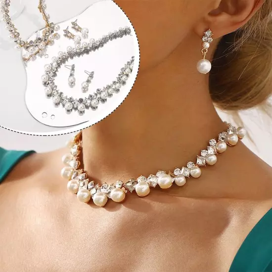 Women Brides Part Name Specific Necklace And Earrings Costume Jewelry Sets