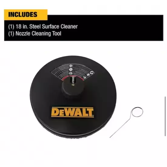 DEWALT DXPW37SC 18" Pressure 3700 PSI Steel Deck Surface Cleaner Quick Connect