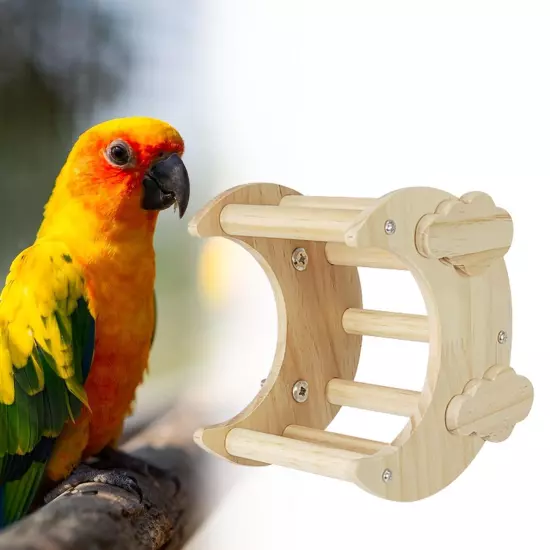 Parrot Perches Wooden Stand Sturdy Wooden Playing Gyms Hideout Bird Platform for