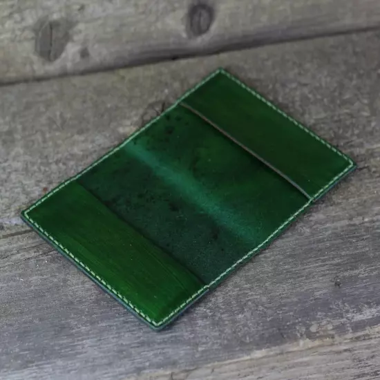 Leather passport cover with Celtic knot, Viking accessories, green id holder.