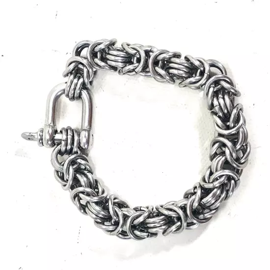 Men's Stainless Steel Byzantine Bracelet