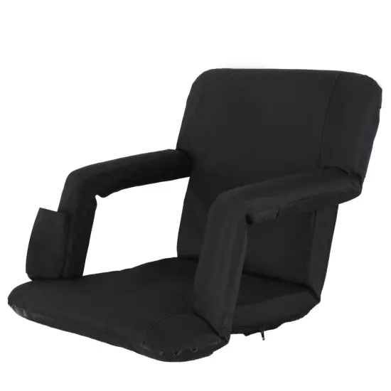 5 Reclining Positions Ergonomics Stadium Seats Chairs For Bleachers Black