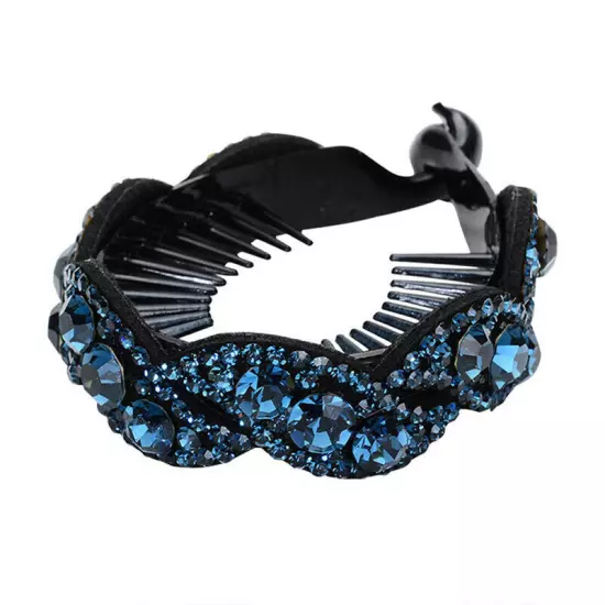 Rhinestone Flower Hair Claws Women Crystal Bird Nest Twist Clip Hairpin Headwear