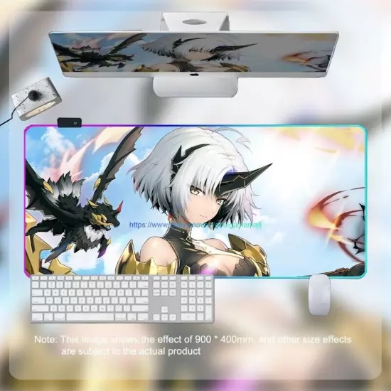 Epic Seven 7 Sexy Anime Girls Large RGB Gaming Mouse Pad Keyboard Play Table Mat