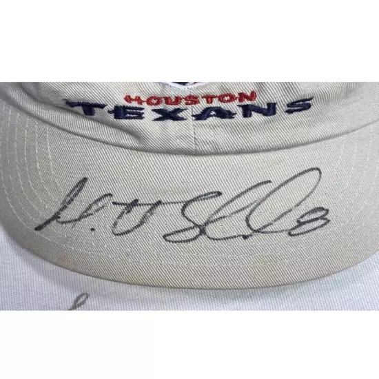 Houston Texans NFL Autographed Strapback Baseball Hat Cap