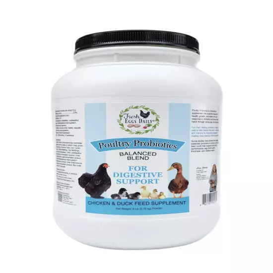 Poultry Probiotics Feed Supplement Vitamins for Backyard Chickens and Ducks 6LB