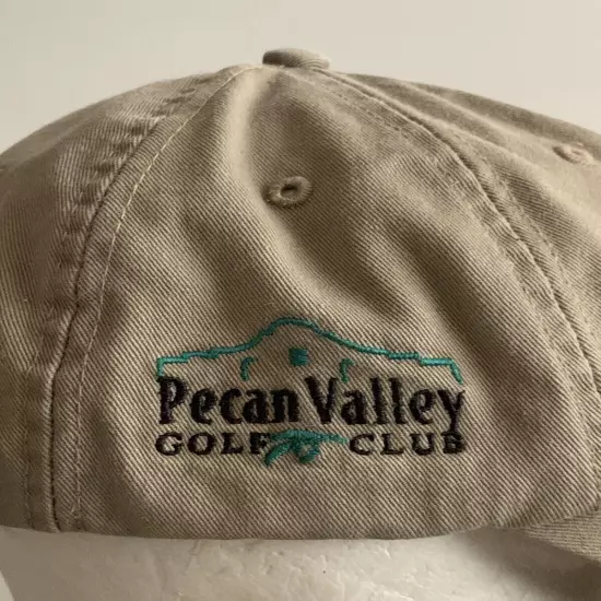 Titleist Pecan Valley Golf Club San Antonio Texas Strapback Tan Logo Cap Hat