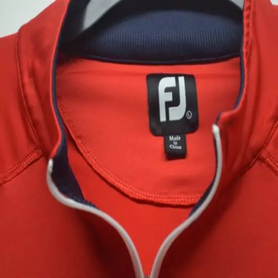 FootJoy Men's 1/2 Zip Red "Rose Creek Tour 13" Pullover Jacket (F2)