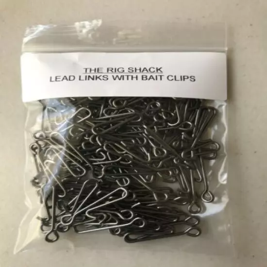  STRONG LEAD LINKS WITH BAIT CLIPS SIZE 24MM, 30MM & 32MM FROM THE RIG SHACK, 