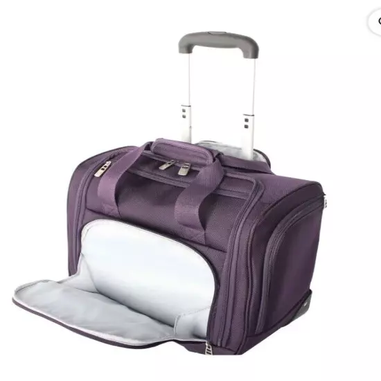 Protege, Arendale Soft Side 16” Under Seat Luggage,Purple lightweight and durabl