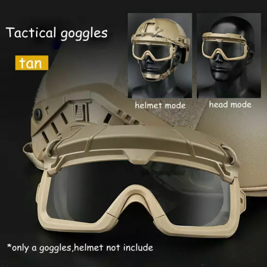 Outdoor CS Army Tactical Military Goggles Windproof Protective Glasses for Men