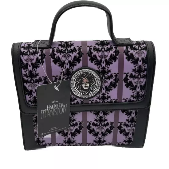 Disney Haunted Mansion Mdm. Leota Crossbody Bag Purple/Black/Silver Chain W Tags