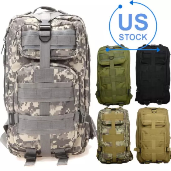 Tactical Shoulder Molle Backpack Army Molle Bug Out Bag Outdoors Hiking Camping