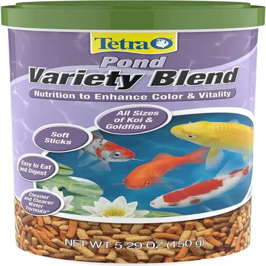 Tetra Pond 16455 Variety Blend Food, 5.29-Ounce, 1-Liter