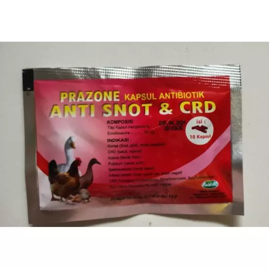 @5 Sachets x PRAZONE 10 capsules CRD anti-snot chicken duck cold