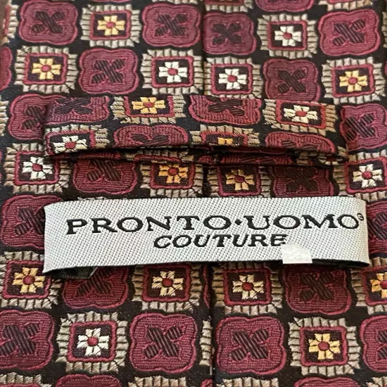 Pronto Uomo Couture 100% Silk Men’s Neck Tie Made In China